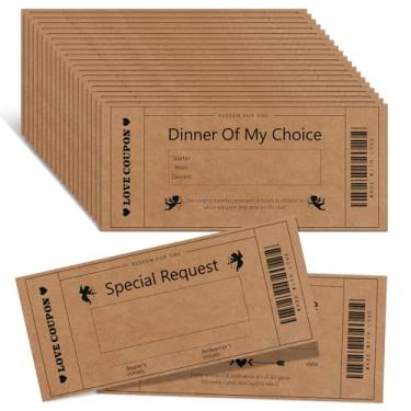 Imagem de Gersoniel 20 peças cupons de amor vouchers românticos para diversão casais doces cupons cartão de aniversário para marido esposa namorado ou namorada casais Dia dos Namorados, Natal, aniversário