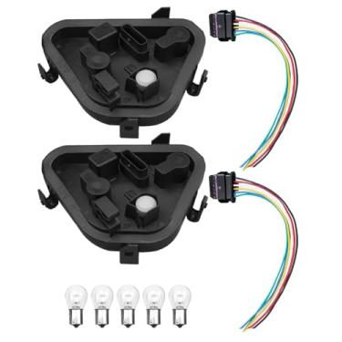 Imagem de QNHEAY Luzes traseiras do lado do passageiro e do motorista conector de plugue do painel do soquete da lâmpada 3 lâmpadas aptas para BMW Série 3 2012-2015, kit de placa de reparo de lâmpada traseira