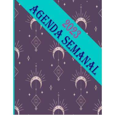 Imagem de Agenda Semana Vista 2023: Agenda 2023 Semana A4 Vista, Enero a Diciembre, Planificador,Semanal,Diaria, Mensual, Anual,Regalo