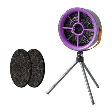Imagem de Gralara Exaustor de mesa portátil com tripé, exaustor de óleo de mesa, ventilador de cozinha para apartamento, trailer, panela quente, Roxo