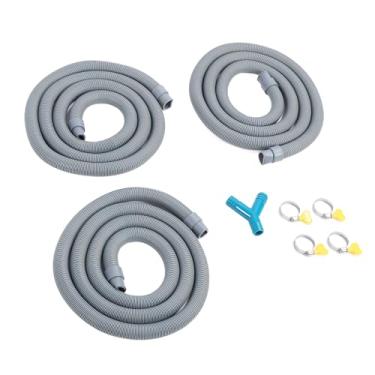 Imagem de Kit de Instalação de Bomba de Esgoto 750GPH Com Mangueira de 6,56 Pés e Saída de 3 Vias - Solução de Drenagem Eficiente para Iate e Barco - Kit de Encanamento Resistente a Dobras