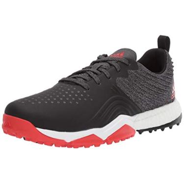 Imagem de adidas Sapato de golfe masculino Adipower 4orged S, Núcleo preto/vermelho/branco, 12.5