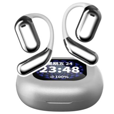 Imagem de Anc fone de ouvido inteligente tradução em tempo real fone de ouvido lcd tela de toque fone de ouvido ows pendurado,White