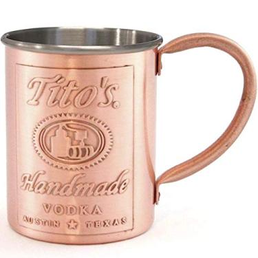 Imagem de Tito's Handmade Vodka Tito's Vodka Caneca Mule revestida de cobre/aço inoxidável