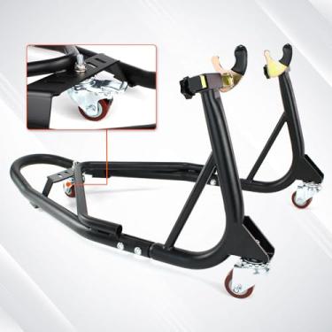 Imagem de Xitomer Suporte móvel para motocicleta, elevador universal para motocicleta, suporte ajustável para motocicleta, suporte de roda de motocicleta