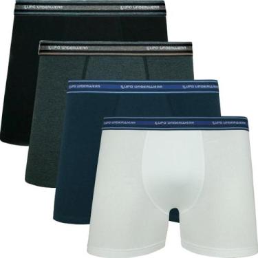Imagem de  Kit Com 4 Cuecas Boxer Box Original Lupo De Algodão Cotton Com Elasta