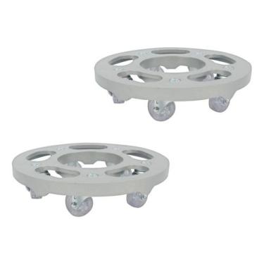 Imagem de Kit Com 2 Suportes Para Vaso 25cm Linha Pesada Com Rodinhas - Tecnofus