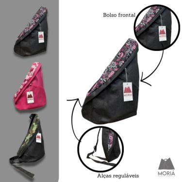 Imagem de Mochila Transversal Unisex com Alça e Bolso Externo para o dia-a-dia e
