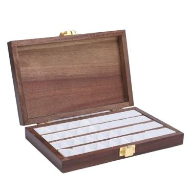 Imagem de Paleta de Mistura de Tinta, 36 Poços de Poços de Madeira Aquarela Aquarela Bandeja de Aquarela Paleta de Aquarela Vazia Com Tampa para Viagem