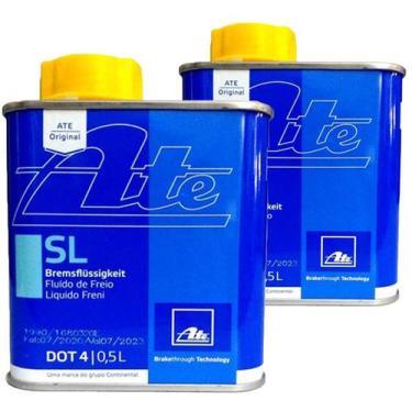 Imagem de 2x Fluido de Freios Marca ATE DOT 4 SL 500ml Alemão Original - ATE FRE