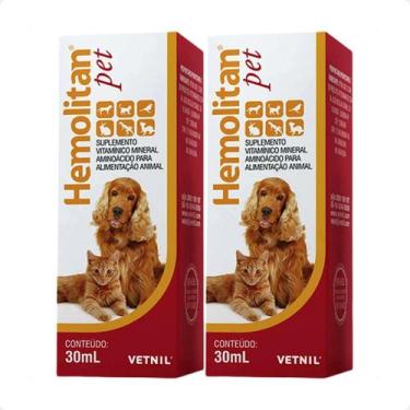 Imagem de Combo 2 Hemolitan Pet Gotas Suplemento Vetnil - 30ml