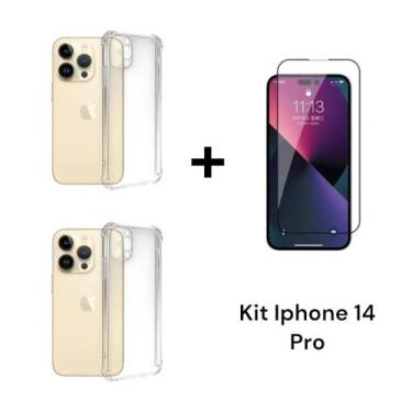 Imagem de 2UN Capa Capinha Transparente + 1UN Película De Vidro Para Iphone 14 P