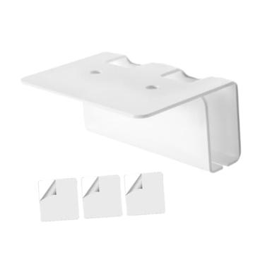 Imagem de DimyFew Porta da escova de dentes, organizador de escova de dente, montagem na parede, multifuncional e acrílico para a família do banheiro do banheiro, Branco