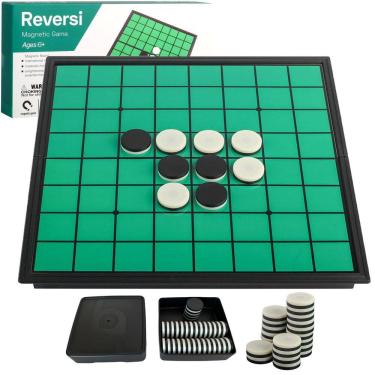 Imagem de Jogo de tabuleiro de viagem Reversi Game Vikutu 9.7 com 2 caixas de armazenamento