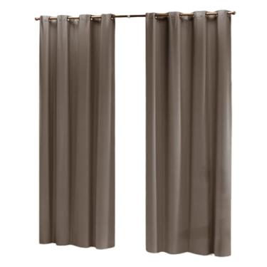 Imagem de Cortina Blackout PVC (Plástico) Decorativa Corta Luz 100% 2,80M x 1,80M de Porta Janela com Ilhós (AVELA)