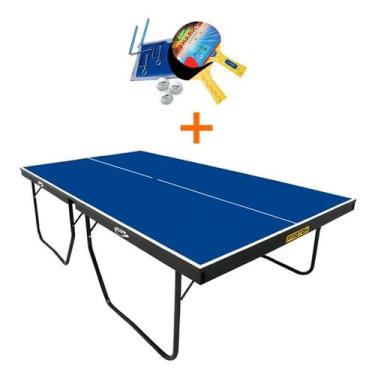 Imagem de Mesa ping pong oficial mdf 25mm - klopf 1090 + kit tênis de mesa - 503