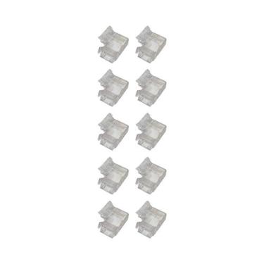 Imagem de Kit 10 Emendas Conector Astraled em L para Fita de Led 8mm, Unica