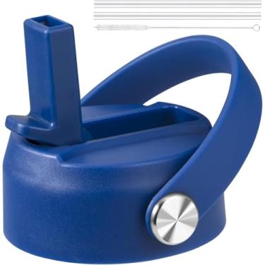 Imagem de Tampa de canudo para Hydro Flask boca larga 32 40 1,8 g, substituição superior livre de BPA, tampa com alça flexível para garrafas Hydroflask Kids 12 40 590 g, acessórios de garrafa esportiva à prova