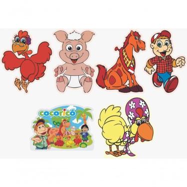 Imagem de Kit Display De Mesa 6 Peças Festa Cocoricó Mdf