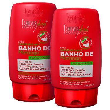 Imagem de Kit Forever Liss 02 Leave-In Banho De Verniz Morango 150G