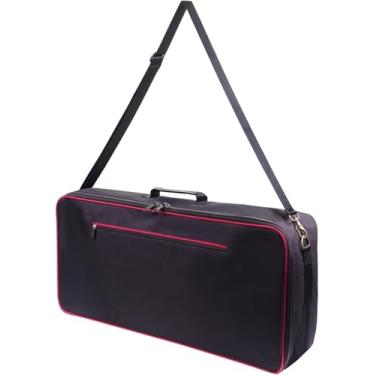 Imagem de Bolsa de pedal de guitarra Efeitos de guitarra elétrica Bolsa de armazenamento Pedal Storage Transportar Efeito de pedalboard Bolsa de zíper para pedais de guitarra (X-Large), Black, XL