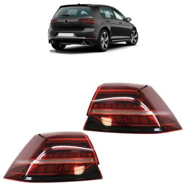 Imagem de Lanterna Traseira Golf 2018 2019 2020 2021 Bicolor Led Canto Lente lis