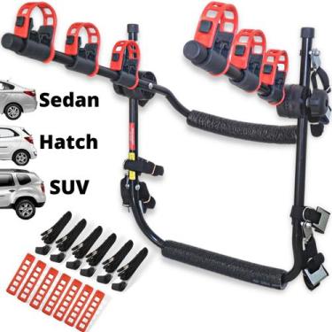 Imagem de Suporte transbike carros hatch sedan e suv para 3 bicicletas - UNIC SP