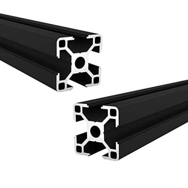 Imagem de Coavoo 3030 Extrusão De Alumínio 78,74 Polegadas / 2000 Mm De Comprimento T Slot Preto Pacote Com 2, Alumínio Extrudado 30 Mm X 30 Mm 30 Série T Tipo Perfis Anodizados Padrão Europeu Estrutura De T
