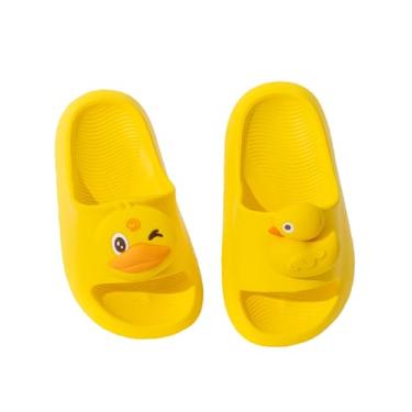 Imagem de Drecage Chinelo Infantil Bunny Slides Unissex Para Meninos E Meninas, Sandálias De Dedo Confortáveis Para Banho, Sapatos De Praia E Jardim, Pato Amarelo Para Crianças De 6 A 6,5 Anos