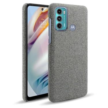 Imagem de Capa para MOTO G60,Capa desenhada em lona,Case Protetora Ultrafina com Empunhadura Macia,Design em Tecido Antichoque e Antiarranhões-Gray
