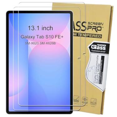 Imagem de KEANBOLL Pacote com 2 protetores de tela para Samsung Galaxy Tab S10 FE Plus 13,1 polegadas 2025, vidro temperado [dureza 9H] compatível com Samsung Tablet S10 FE+, compatível com S Pen, resistente a