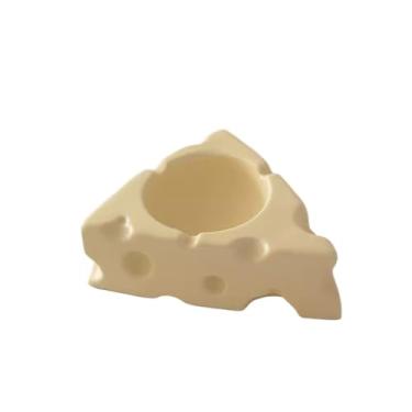 Imagem de Cinzeiro Cinzeiro em formato de queijo, cinzeiro de cerâmica para sala de estar, cinzeiro vintage, decoração para casa, escritório, bar, café Cinzeiro de Mesa(Yellow)