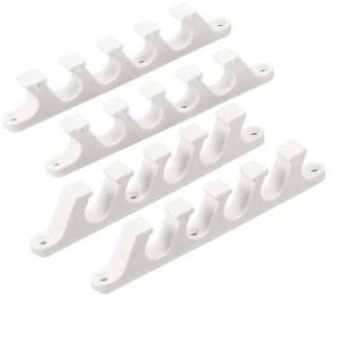 Imagem de AHANDMAKER 4 peças de suporte branco para espreguiçadeira, fivela de cadeira de móveis com várias posições, ajustador de suporte traseiro ajustável para sala de estar ao ar livre