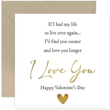 Imagem de Cartão de aniversário de dia dos namorados sincero para esposa, "Love You Longer" lindo presente romântico de casal para marido, namorado, namorada, palavras sentimentais, em branco por dentro para