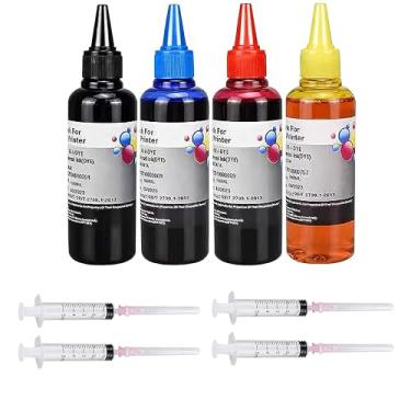 Imagem de AYMSous Kit de refil de tinta para HP 60 61 63 64 65 902 932 952 950 951 564 Cartucho de tinta recarregável para HP Envy 4500 4520 5643 OfficeJet 6500a 6500 6000 (4x100ML 1 ml, 1 preto, 1 preto, 1 Ciano 1 Magenta, 1 amarelo)