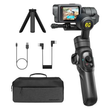Imagem de AOCHUAN Estabilizador Gimbal para Go Pro, Gimbal portátil com rotação de 360° para gravação de vídeo, estabilizador gimbal de 3 eixos compatível com Gopro Hero 12/11, Osmo Action, Insta360 ONE R, Sony