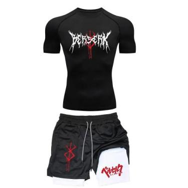 Imagem de Conjunto de Treino Esportivo Anime Berserk Masculino - Camiseta e Shor