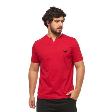 Imagem de Camiseta Basica Masculina Logo Konoa Gola Portuguesa, Vermelho, G, Mas