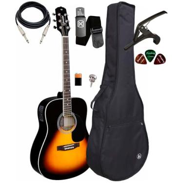 Imagem de Violão Giannini Folk Elétrico Gd1eq Kit Bag E Acessórios