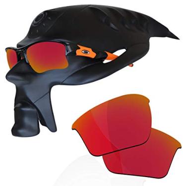 Imagem de RockShell Lentes polarizadas de substituição para óculos de sol Oakley Flak Jacket XLJ – Vermelho vulcânico, Lava Red Mirrorfirm - Geekpolar, One Size