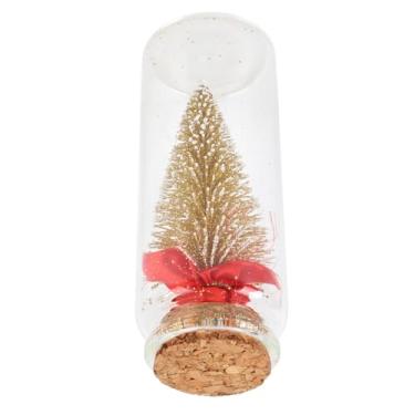 Imagem de Árvore de Natal decorativa de mesa, pequena árvore de Natal finamente trabalhada para escritório (ouro)