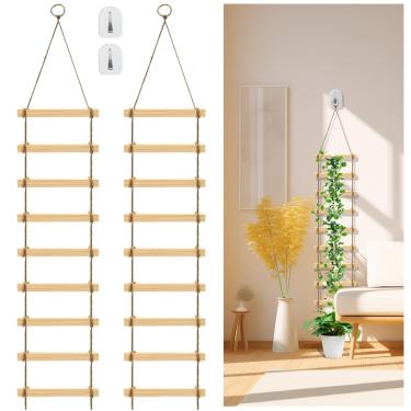 Imagem de HFYZZ Peças De Treliça Para Plantas Trepadeiras - Suporte Com Escada Madeira 1,3 M Ambientes Internos E Externos, Trepadeiras, Parede Jardim Madeira, Monstera, Pothos, Hera Muito Mais