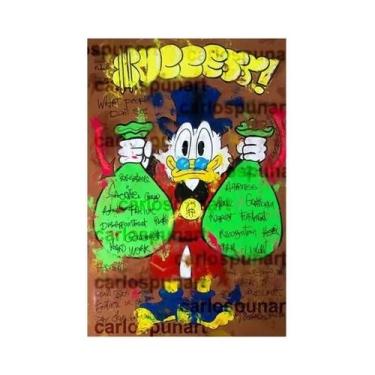 Imagem de Pintura Em Tela De Arte Grafite Do Pato Donald Decoração De Parede Par