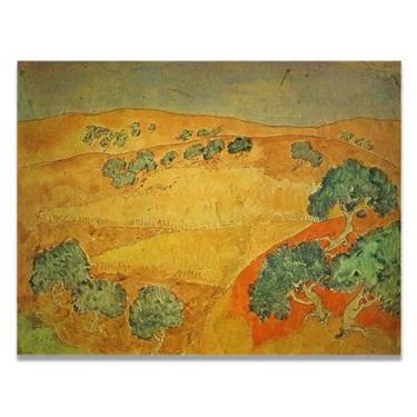 Imagem de Paisagem de verão murais Diego Rivera – arte do realismo socialista mexicano, muralista do século 1176, coleção clássica do museu de Nova York para decoração de casa 20 x 26 cm