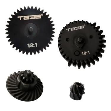Imagem de T238 Conjunto De Engrenagens Espirais Para Airsoft - Kit Atualização Caixa Aeg V2 V3 (18:1) M4/Ak/Mp5/G36/P90-40Cr Usinado Em Cnc