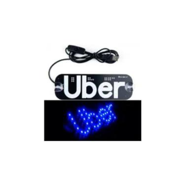 Imagem de Painel Led Letreiro Luminoso Motorista Aplicativo Uber 5V
