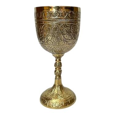 Imagem de Ouro 1x Copo de Cálice de Vinho Coumunioun Elegante Taça para Beber 280 ml Inspirada na Mediveal Game of Thrones Copo de Cálice de Fantasia de Casamento 18 cm