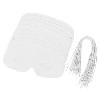 Imagem de TOYANDONA 80 Peças De Máscaras De Baile De Máscaras Brancas Em Branco Para Faça Você Mesmo - Máscaras De Papel Sem Pintura Com Cordas Elásticas Para Cosplay De Festa De Halloween Decorações