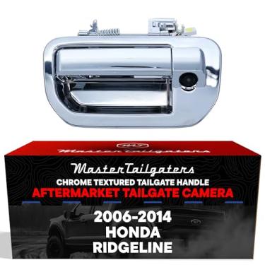 Imagem de Master Tailgaters Maçaneta Traseira Cromada Com Câmera De Ré Para Honda Ridgeline (2006-2014), À Prova D'Água Ip68, Linhas Grade Estacionamento Disponíveis, Fácil Instalar