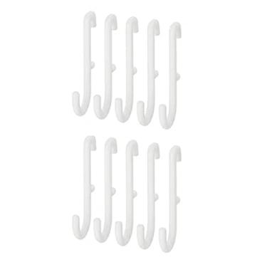 Imagem de Keepo Acessórios de Pegboard, 10 ganchos de Pegboard, acessórios de Pegboard, ganchos de armazenamento | Branco